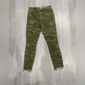 Lucky Brand Bridget Camo Ankle Crop Skinny Jeans Womens 00 / 24